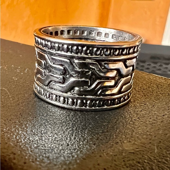 Stainless Steel Wedding Band Men’s Tribal - Picture 2 of 7